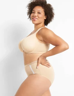 F To K Cups^Lane Bryant Extra Soft Lightly Lined Full Coverage Bra Cafe