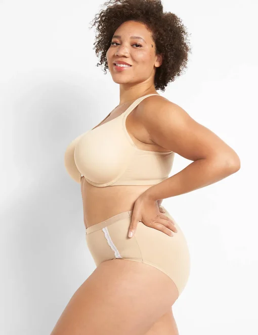 F To K Cups^Lane Bryant Extra Soft Lightly Lined Full Coverage Bra Cafe