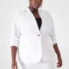 Blazers^Lane Bryant Eyelet Blazer White