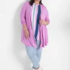 Knit Tops^Lane Bryant Fit & Flare Open-Front Overpiece First Bloom