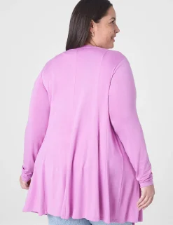 Knit Tops^Lane Bryant Fit & Flare Open-Front Overpiece First Bloom