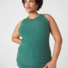 The Tee Shop^Lane Bryant Fitted High-Neck Rib Tank Hunter Green