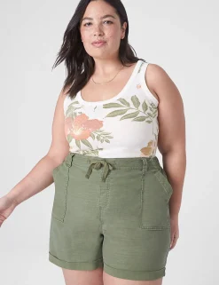 Knit Tops^Lane Bryant Fitted Scoop-Neck Rib Tank Bali Tropic