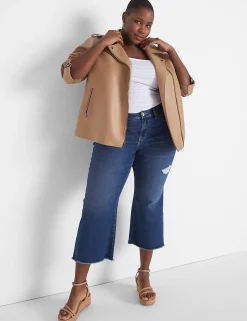 Knit Tops^Lane Bryant Fitted Square-Neck Tee White