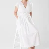 Occasion^Lane Bryant Flutter-Sleeve Eyelet Maxi Dress White