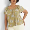 Knit Tops^Lane Bryant Flutter-Sleeve Square-Neck Knit Top Femme Floral