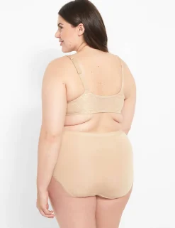 F To K Cups^Lane Bryant Front-Close Lightly Lined Full Coverage Bra Cafe