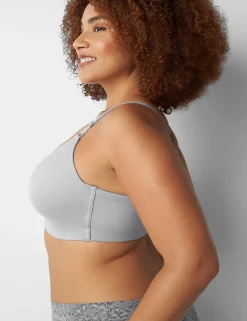 F To K Cups^Lane Bryant Front-Close No-Wire Bra Alloy