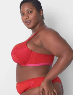 Underwire Bras^Lane Bryant Front-Close Smooth Boost Plunge Bra Adrenaline Rush