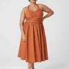 Fit & Flare^Lane Bryant Gathered Bodice Fit & Flare Midi Dress Adobe