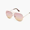 Sunglasses^Lane Bryant Gold Metal Aviator With Pink/Gold G Gold Tone