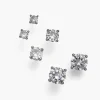 Earrings^Lane Bryant Graduated Cz Stud 3 Pk: :Onesz Silver