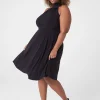 Fit & Flare^Lane Bryant Halter Tie-Neck A-Line Dress Black
