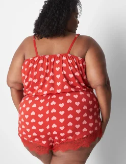 Sleep Separates^Lane Bryant Heart Print Romper Sexy Heart