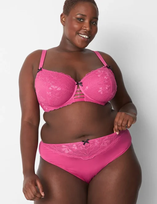 Cheeky Panties^Lane Bryant High-Leg Cheeky Panty Pink Yarrow