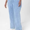 Straight Leg^Lane Bryant High-Rise Pull-On Relaxed Straight Jean Light Denim