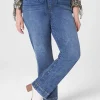 Straight Leg^Lane Bryant High-Rise Pull-On Relaxed Straight Jean Medium Denim