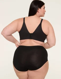 No-Wire Bras And Bralettes^Lane Bryant Invisible Backsmoother Lightly Lined Full Coverage No-Wire Bra Black