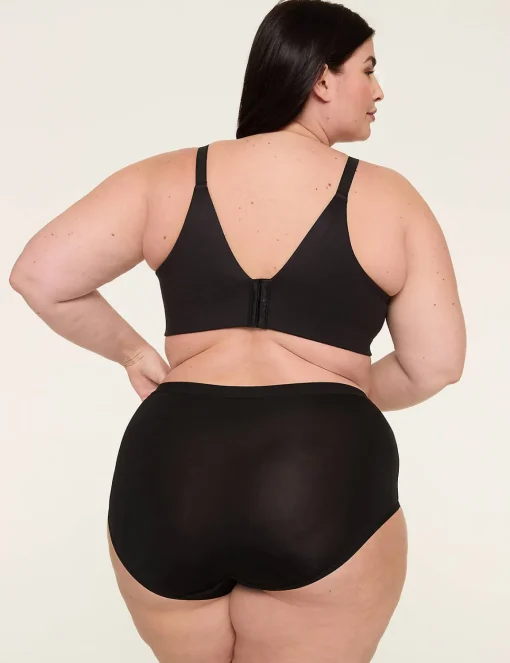No-Wire Bras And Bralettes^Lane Bryant Invisible Backsmoother Lightly Lined Full Coverage No-Wire Bra Black