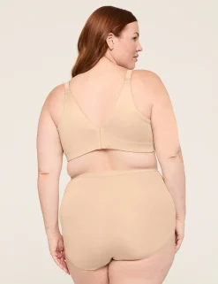F To K Cups^Lane Bryant Invisible Backsmoother Lightly Lined Full Coverage No-Wire Bra Cafe