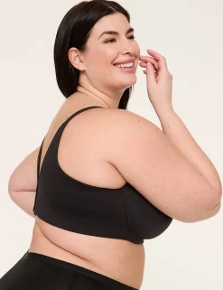 No-Wire Bras And Bralettes^Lane Bryant Invisible Backsmoother Lightly Lined Full Coverage No-Wire Bra Black