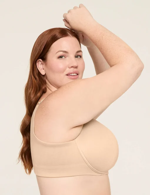 F To K Cups^Lane Bryant Invisible Backsmoother Lightly Lined Full Coverage No-Wire Bra Cafe