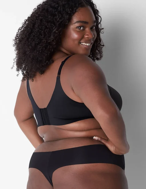 Thong Panties^Lane Bryant Invisible Edge Thong Black