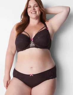 Hipster Panties^Lane Bryant Lace Hipster Panty Chocolate Plum