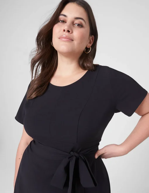 Lena^Lane Bryant Lena Ankle Wide Leg Jumpsuit Black