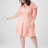Casual^Lane Bryant Lena Surplice-Neck Fit & Flare Dress Alexis Floral