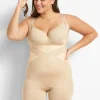 Level 3 - Contour^Lane Bryant Level 3 Contouring Open-Bust Thigh Shaper Cafe