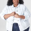 Jackets^Lane Bryant Light Wash Denim Shacket Light Denim
