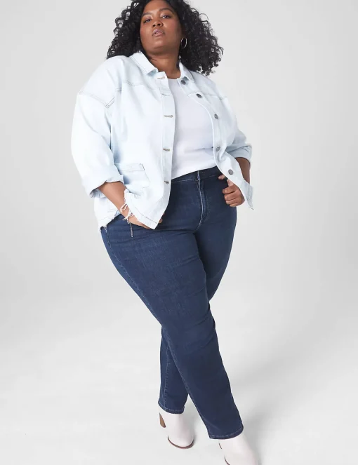 Jackets^Lane Bryant Light Wash Denim Shacket Light Denim
