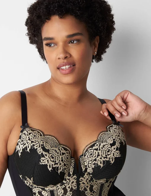 Bodysuits & Playsuits^Lane Bryant Lightly Lined Lace Corset Black