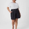 Crops, Capris And Shorts^Lane Bryant Linen City Short Black