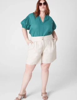 Shorts^Lane Bryant Linen City Short Flax Linen