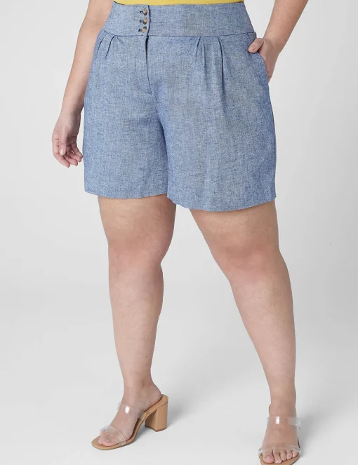 Shorts^Lane Bryant Linen City Short Chambray
