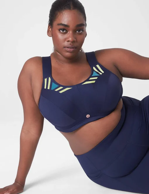 Sports Bras^Lane Bryant Livi Active High-Impact Wicking Max Support Sports Bra Maritime Blue