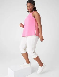 Livi Active Tops^Lane Bryant Livi Boatneck Twist-Shoulder Tank Sugar Plum