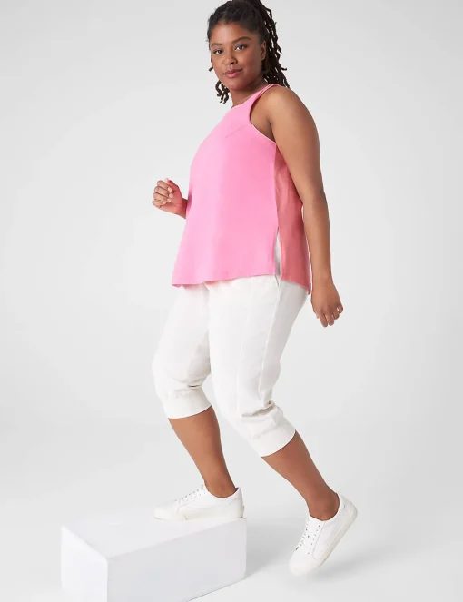 Livi Active Tops^Lane Bryant Livi Boatneck Twist-Shoulder Tank Sugar Plum