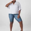 Livi Active Tops^Lane Bryant Livi Crop Short-Sleeve Polo Pullover Shirt Light Grey Heather