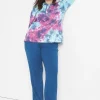 Livi Active Tops^Lane Bryant Livi French Terry Hoodie - Tie-Dye Leisure Time