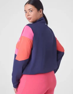 Jackets^Lane Bryant Livi Half-Zip Colorblock Windbreaker Jacket Maritime Blue