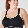 Sports Bras^Lane Bryant Livi High-Impact Wicking Underwire Sports Bra - Contrast Black