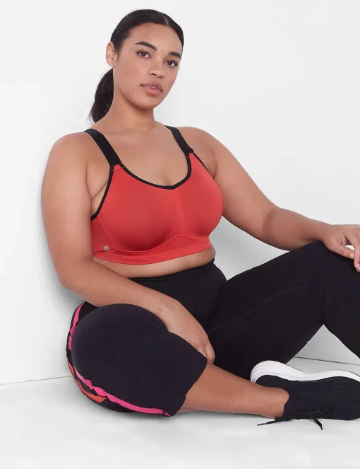 Sports Bras^Lane Bryant Livi High-Impact Wicking Underwire Sports Bra Bittersweet