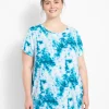 Livi Active Tops^Lane Bryant Livi High-Low Shirttail Hem Tee Spaced Tie Dye