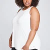 Livi Active Tops^Lane Bryant Livi High-Neck V-Back Tank White