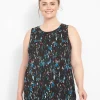 Livi Active Tops^Lane Bryant Livi High-Neck V-Back Tank Explosion Print