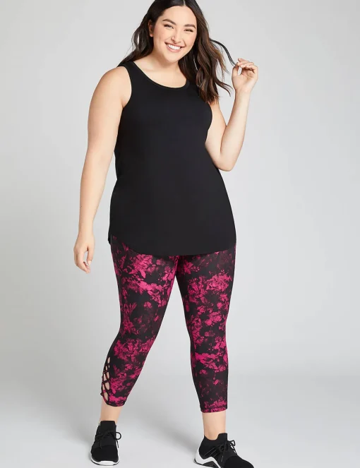 Livi Active Tops^Lane Bryant Livi High-Neck V-Back Tank Black