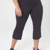 Crops And Capris^Lane Bryant Livi High-Rise Recycled Livi Soft Yoga Capri Black